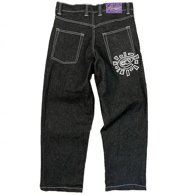 Broken Planet Denim Trousers Sun Logo Back Pocket