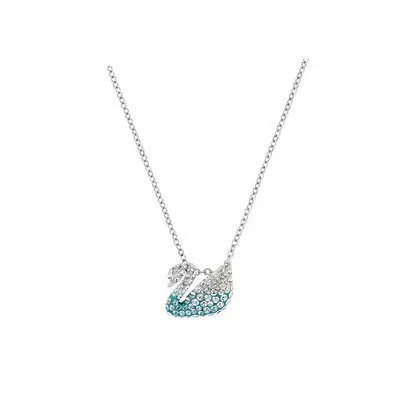 Swarovski Swan Pendant Crystal-Embellished