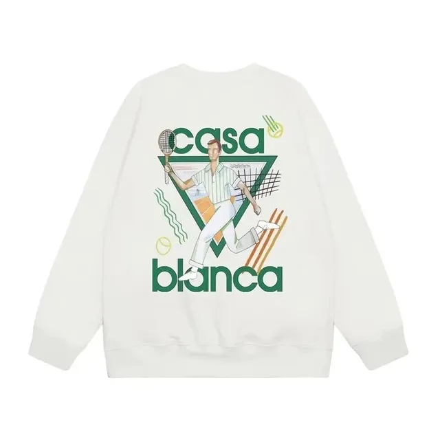 Casablanca Graphic Sweatshirt Casa Blanca Tennis Print