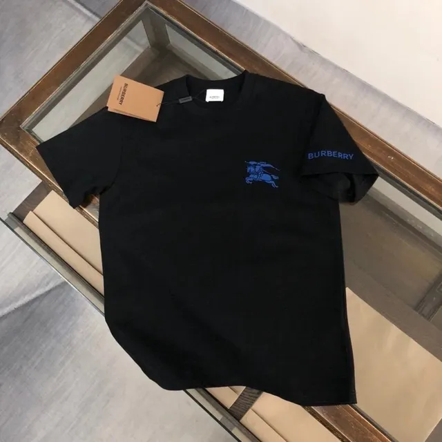 Burberry Equestrian Knight Tee Blue Logo