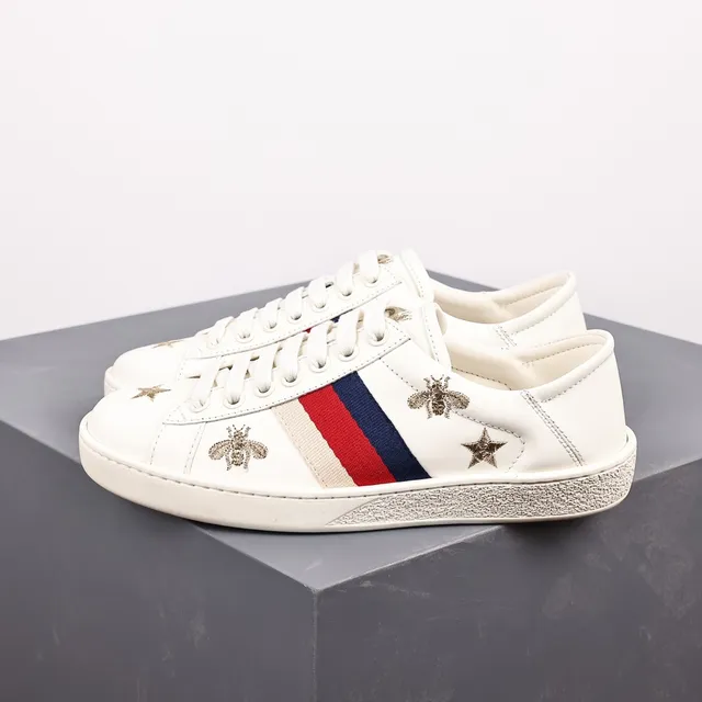 Gucci Ace Low Bee and Stripe