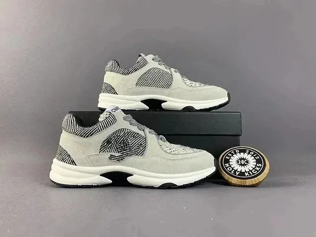 Chanel Trainer Herringbone Logo