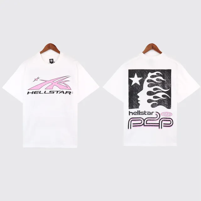 Hellstar Graphic Tee Pink Logo Print