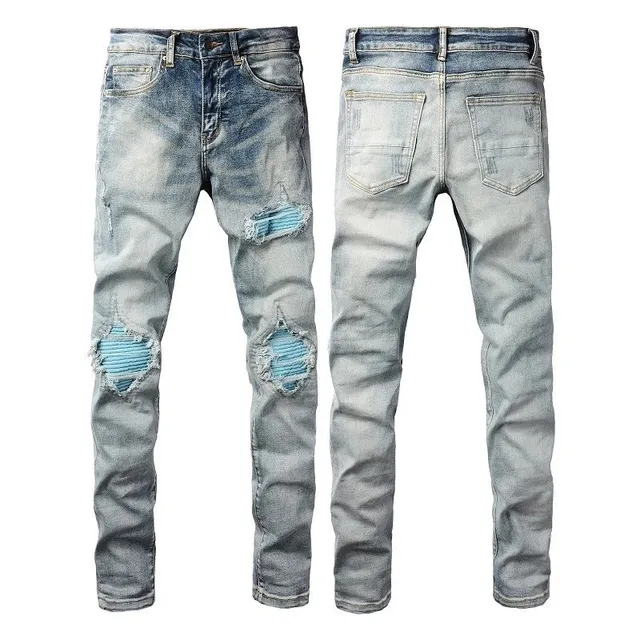 Levi's 501 Slim Fit Distressed Light Wash