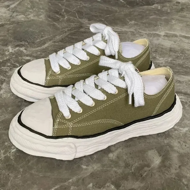 Sacai Low Top Sneaker Olive Canvas