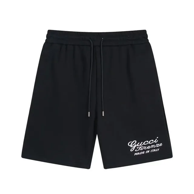 Gucci Logo-Print Shorts Firenze Script