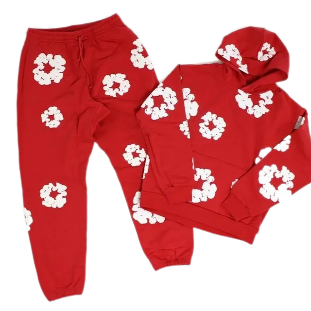 Denim Tears Hoodie and Joggers Set Floral Print