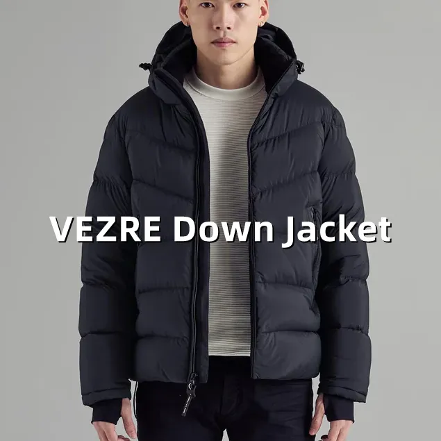 Down Jacket Quilted Hooded