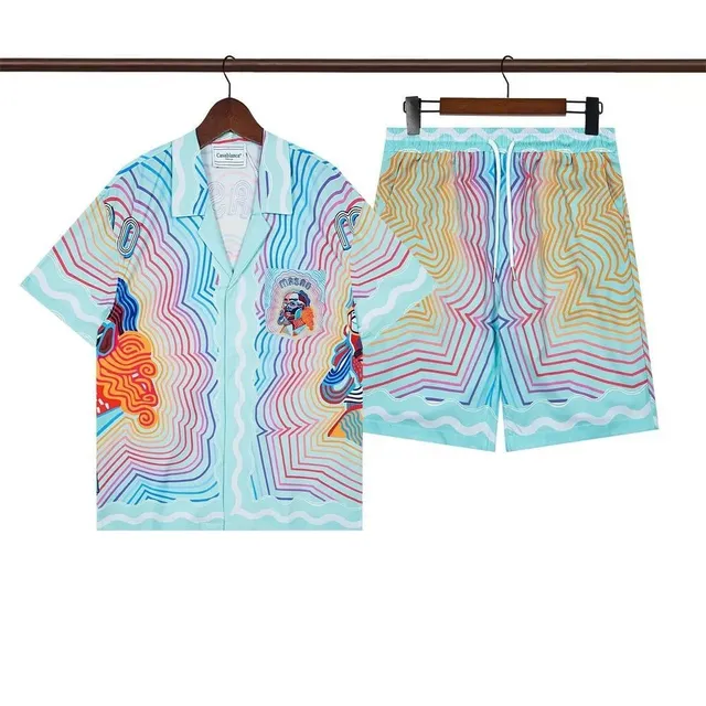 Casablanca Printed Camp Shirt and Shorts Set