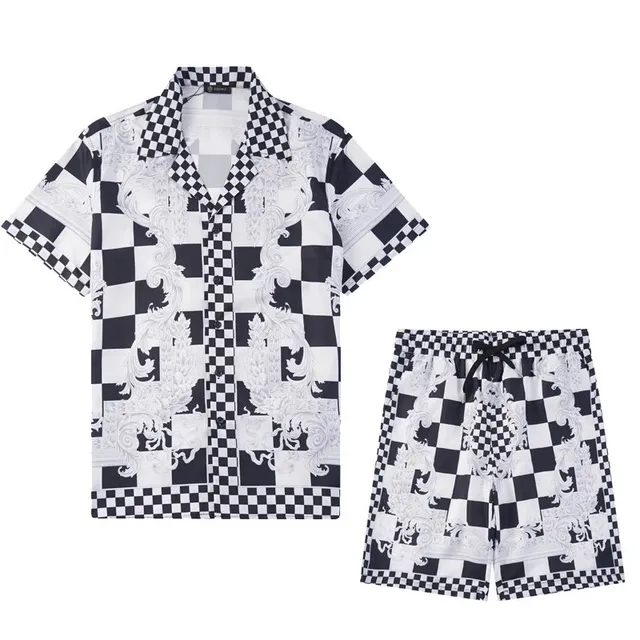 Versace Checkered Baroque Set Baroque Print