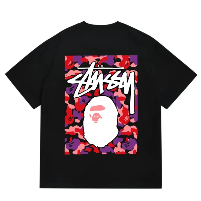 Stüssy Graphic Tee Bape Camo Stussy Collab
