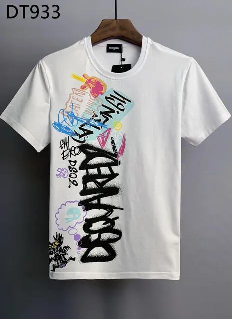Dsquared2 Graphic T-Shirt Graffiti Print