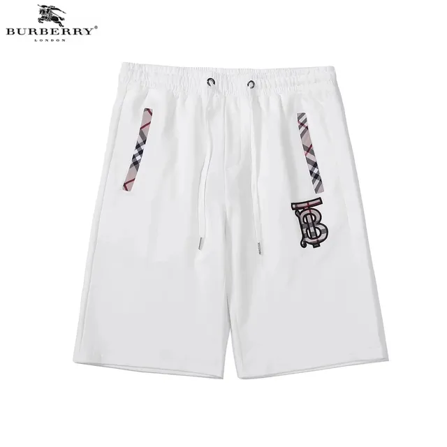 Burberry Logo-Print Shorts Checkered Tape Detail