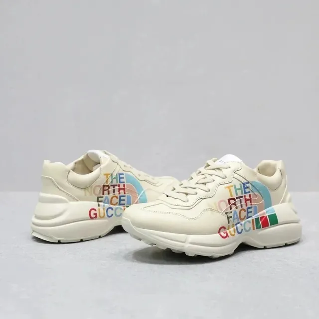 Gucci Trainer The North Face Logo Print