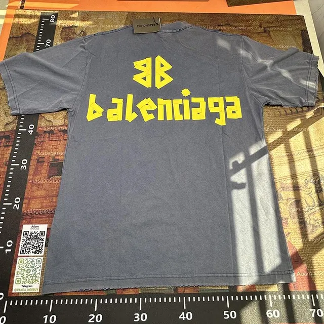Balenciaga Logo T-Shirt Yellow Print