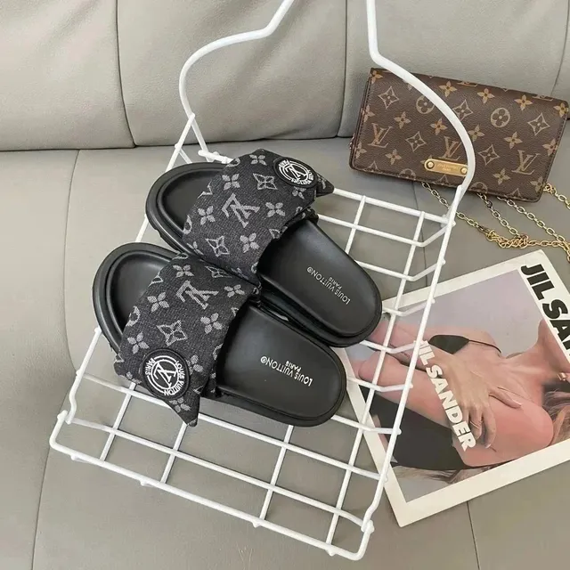 Louis Vuitton LV Slide Sandals Monogram Denim