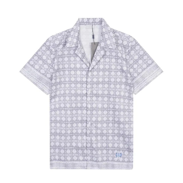 Dior Short-Sleeve Shirt Oblique Pattern