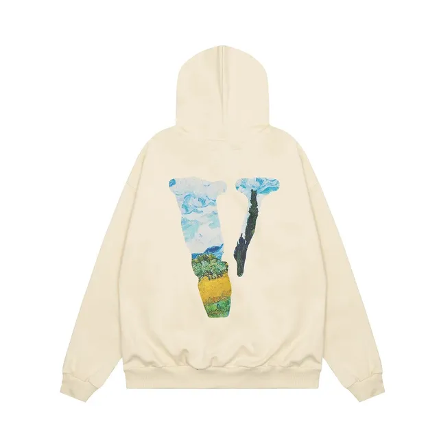 Off-White Hooded Sweatshirt Van Gogh Print