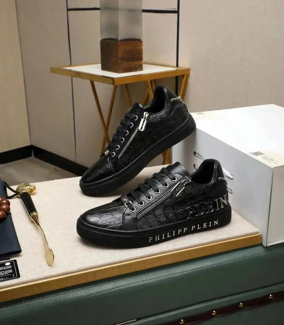 Philipp Plein Zipper Sneaker Crocodile Texture