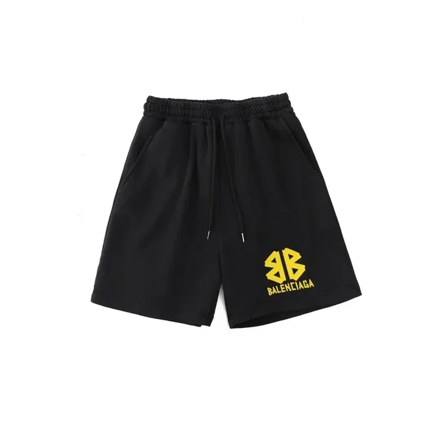 Balenciaga Logo Shorts Yellow Logo