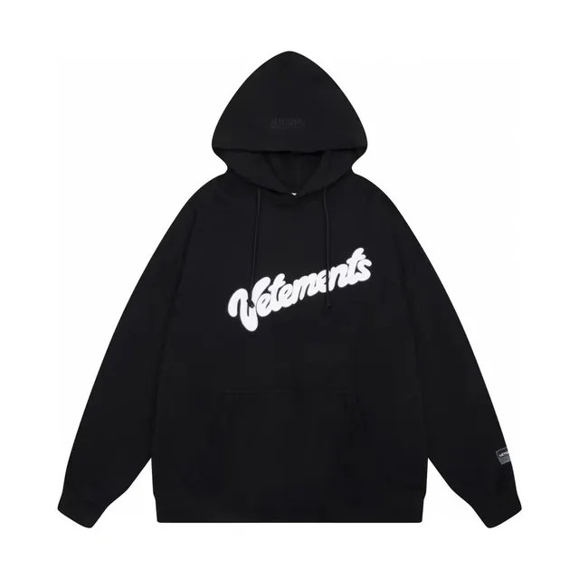 Vetements Logo Hoodie White Script