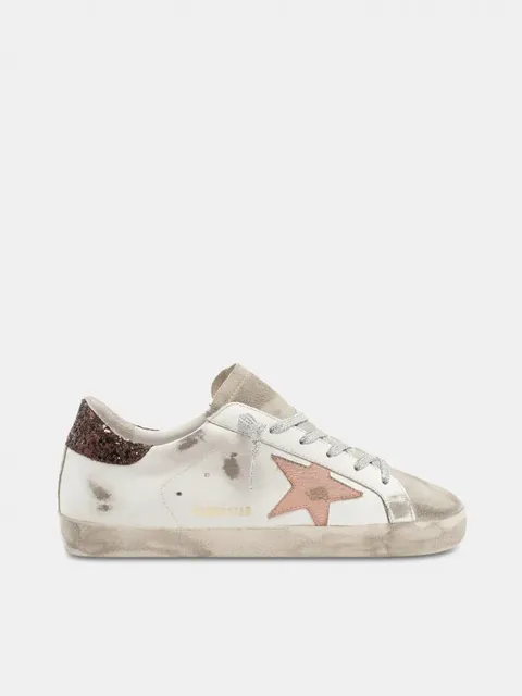Golden Goose Superstar Distressed with Pink Star