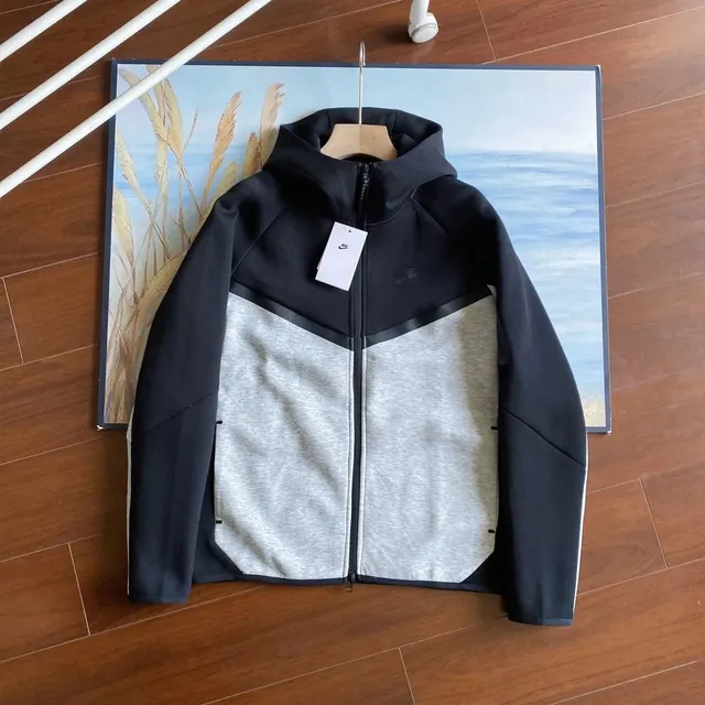 Nike Tech Fleece Hoodie Black/Heather Grey
