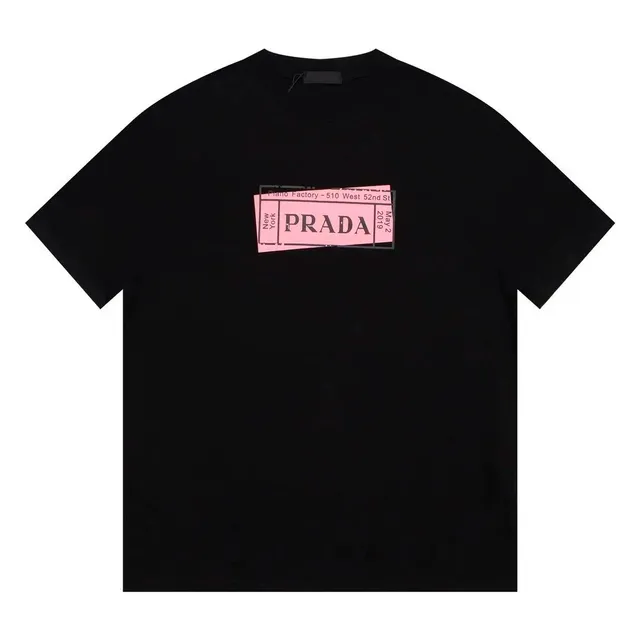 Prada Graphic T-Shirt Ticket Print