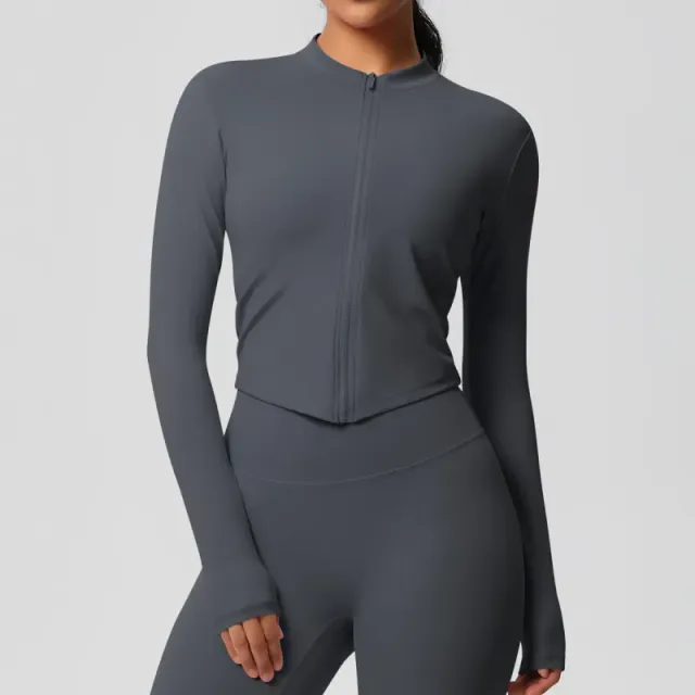 7106 zipper jacket-graphite gray