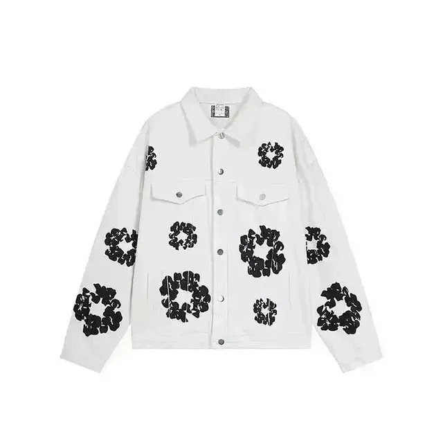 Corteiz Denim Jacket Floral Print