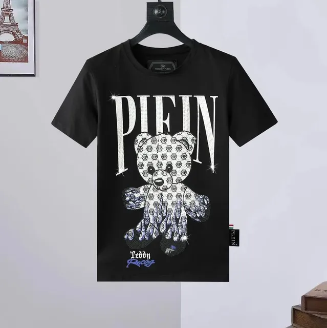 Philipp Plein Teddy Racing T-Shirt Crystal-Embellished Bear