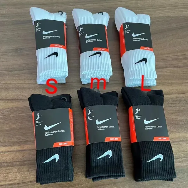 Nike长袜-三双黑色