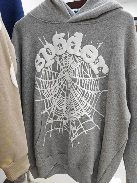 Sp5der Spider Web Hoodie White Graphic