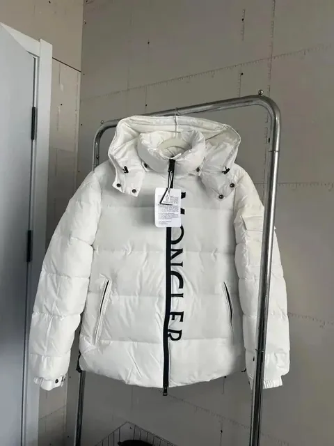 Moncler Logo Puffer Jacket Black Logo