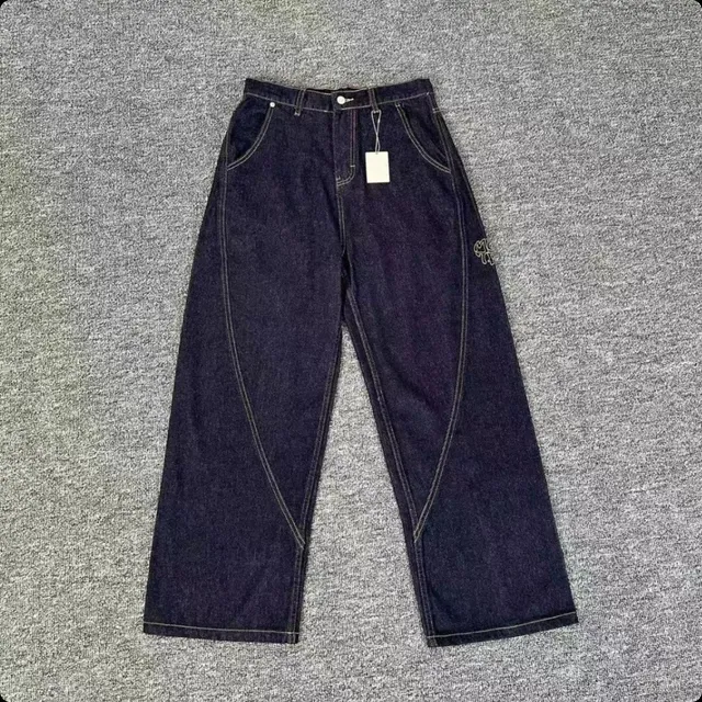 Marcelo Burlon Wide-leg Jeans Embroidered Logo