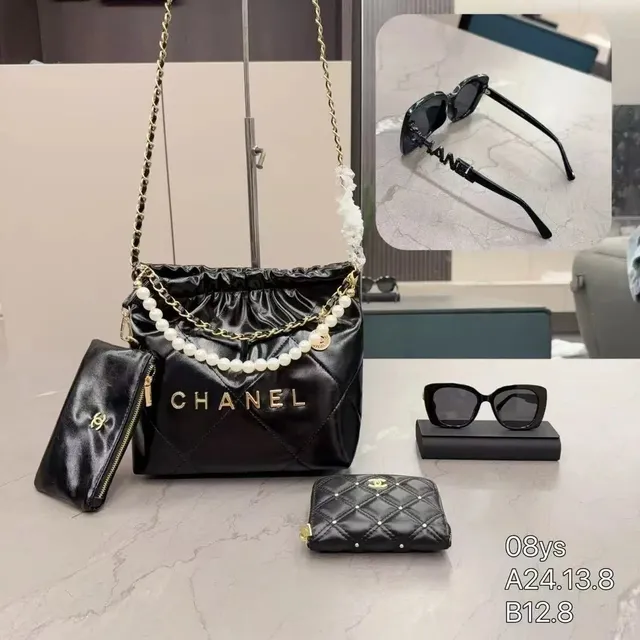 Chanel 19 Bag Quilted Leather with Pearl Chain