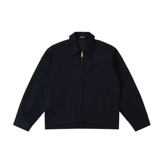 Miu Miu Zip-Up Coach Jacket Embroidered Logo