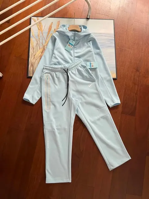 Nike Tech Fleece Hoodie and Joggers Ice Blue