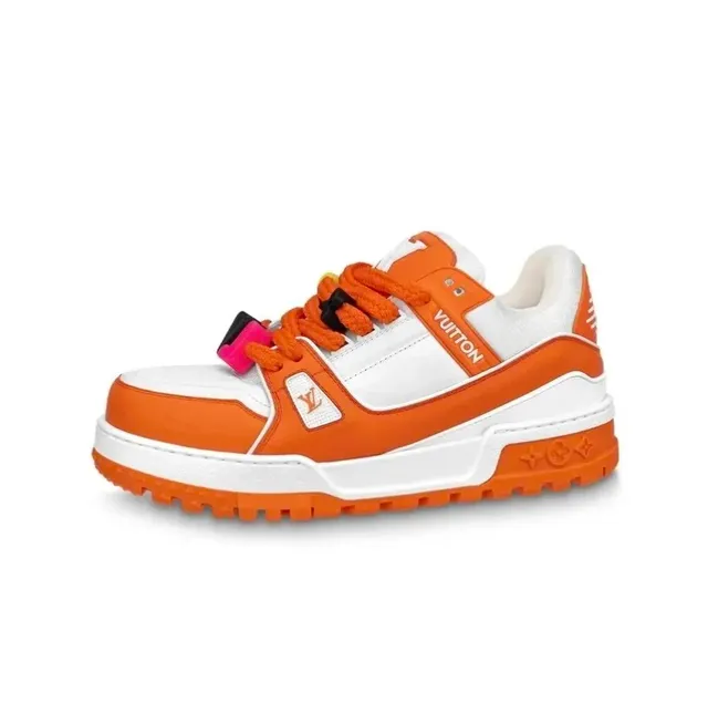 Louis Vuitton LV Trainer Orange and White