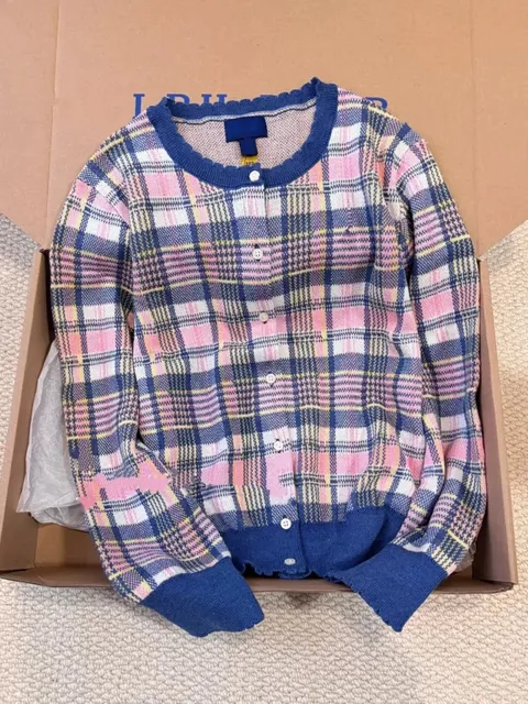 Polo Ralph Lauren Knit Cardigan Pastel Plaid