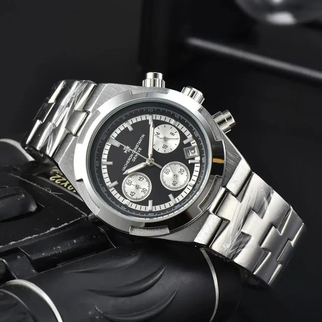 Vacheron Constantin Chronograph Black Dial Steel