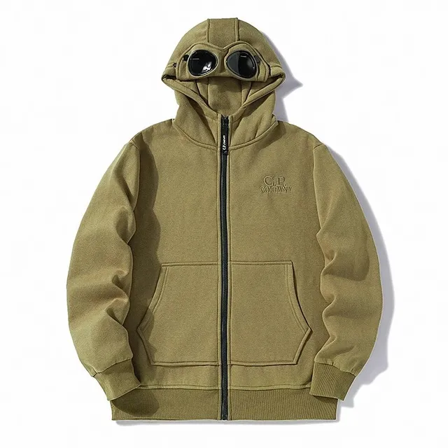C.P. Company Goggle Hoodie Olive