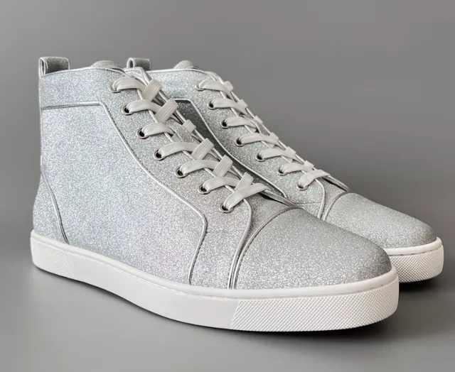 Christian Louboutin Louis Junior Glitter Silver