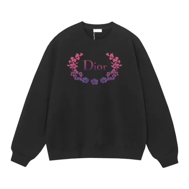 Dior Crewneck Sweatshirt Floral Wreath Logo