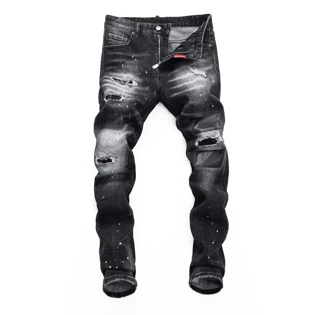 Dsquared2 Distressed Jeans Paint Splatter