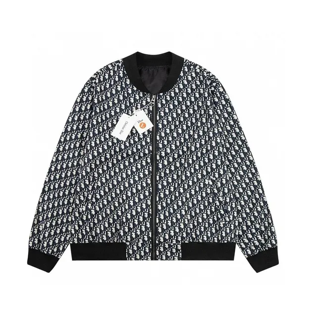 Dior Bomber Jacket Oblique Logo Print