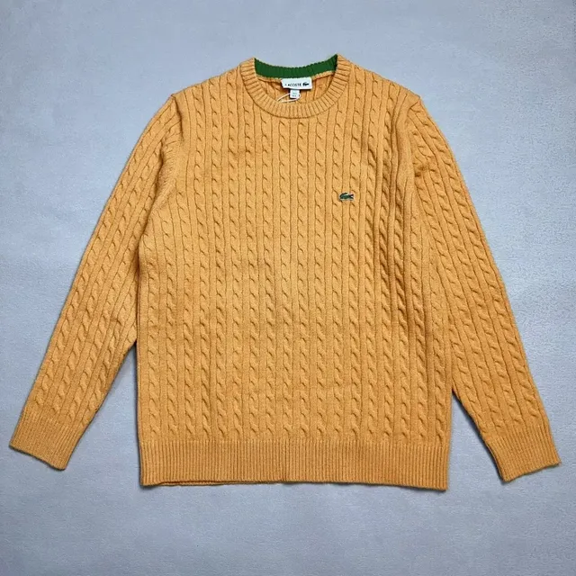 Lacoste Cable Knit Sweater Classic Croc Logo