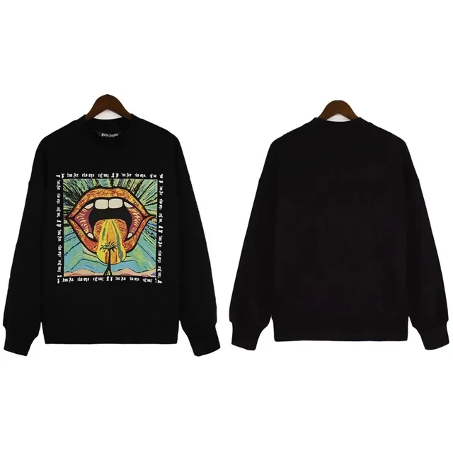 Palm Angels Crewneck Sweatshirt Open Mouth Graphic