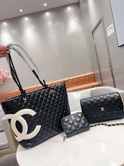 Chanel Classic Flap Set Quilted Leather with CC Logo