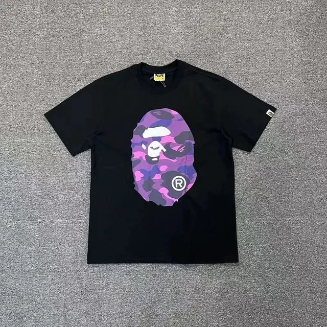 BAPE Ape Head Tee Purple Camo